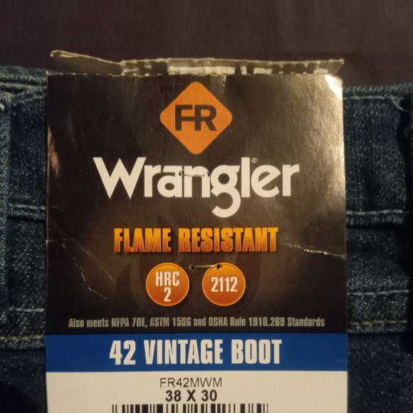 Wrangler Flame Resistant Men's 38 X 30 - Picture 2 of 3